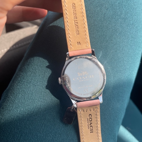 Coach pink leather watch main image 4
